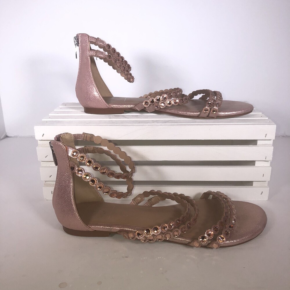 Karri Blue Size 6 Pink Zipper Back Flat Noelle Sandals